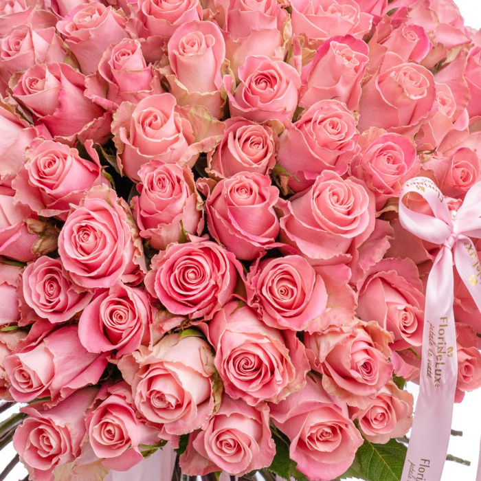 Buchet 101 trandafiri roz – imaginea 2