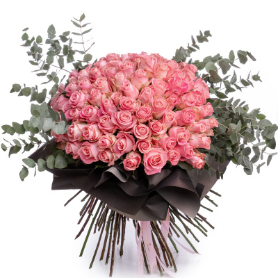 Buchet 101 trandafiri roz Sensuality