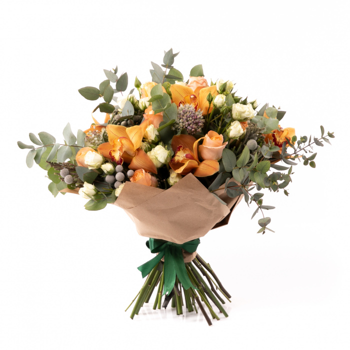 Buchet trandafiri cappuccino – imaginea 1