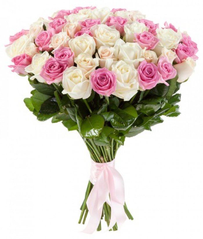 Buchet 8 martie din 49 trandafiri roz – imaginea 1