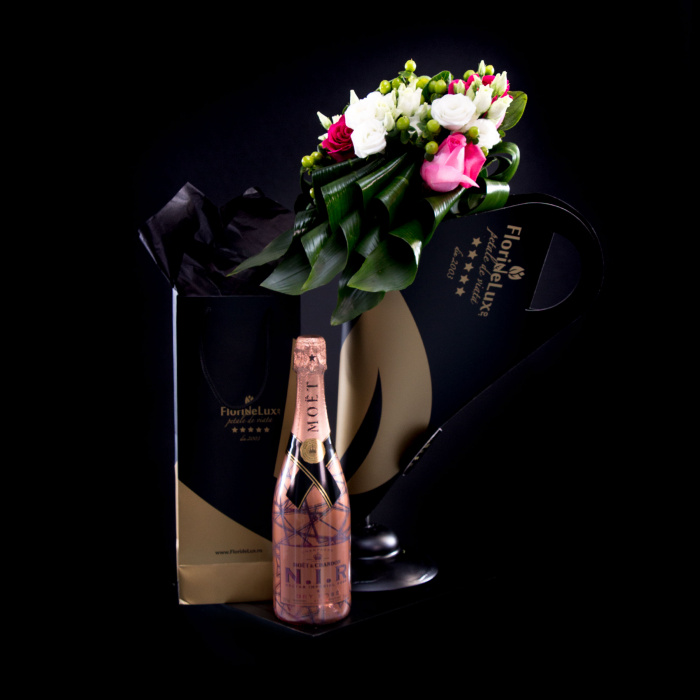 Buchet luxury business si sampanie Moet Chandon – imaginea 1