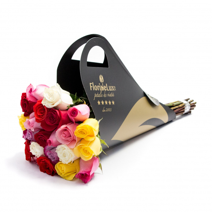 Trandafiri multicolori de lux – imaginea 1