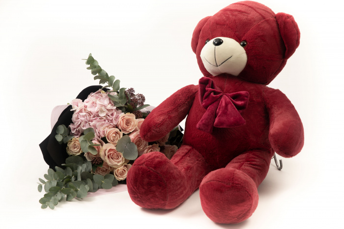 Buchet de lux si urs de plus – imaginea 2