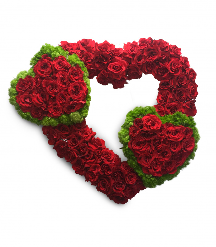 Coroane funerare flori rosii – imaginea 1