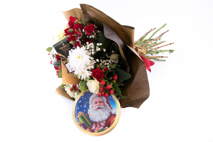 Buchet de flori si biscuiti cu unt