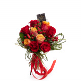 Buchet trandafiri rosii si portocalii plin de sentimente – Standard