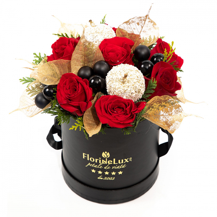 Cutie trandafiri Red Christmas – imaginea 3