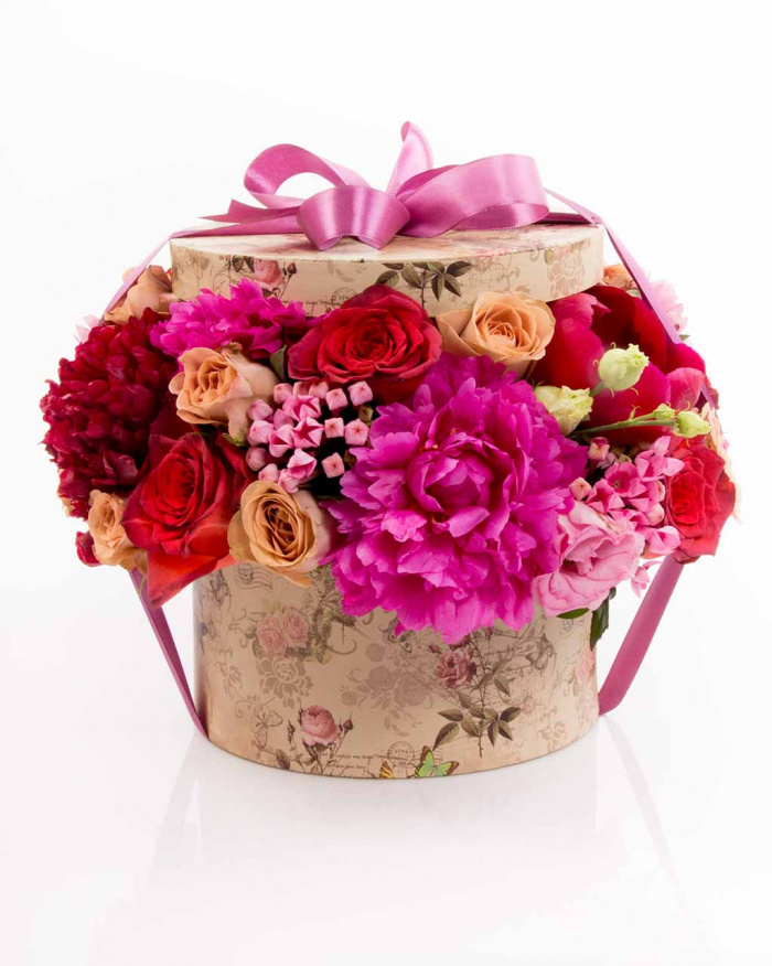 Cutie de palarii cu flori vintage – imaginea 2