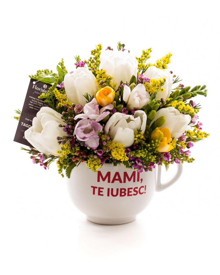 Cana cu flori pentru mama – imaginea 2