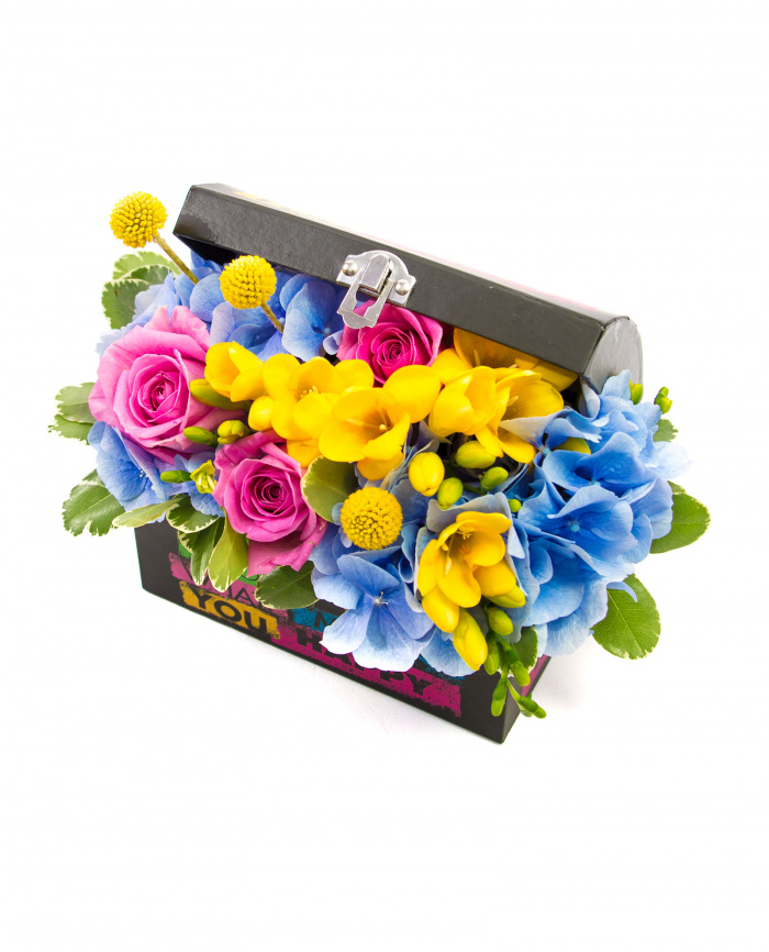 Cufar modern cu flori colorate – imaginea 2