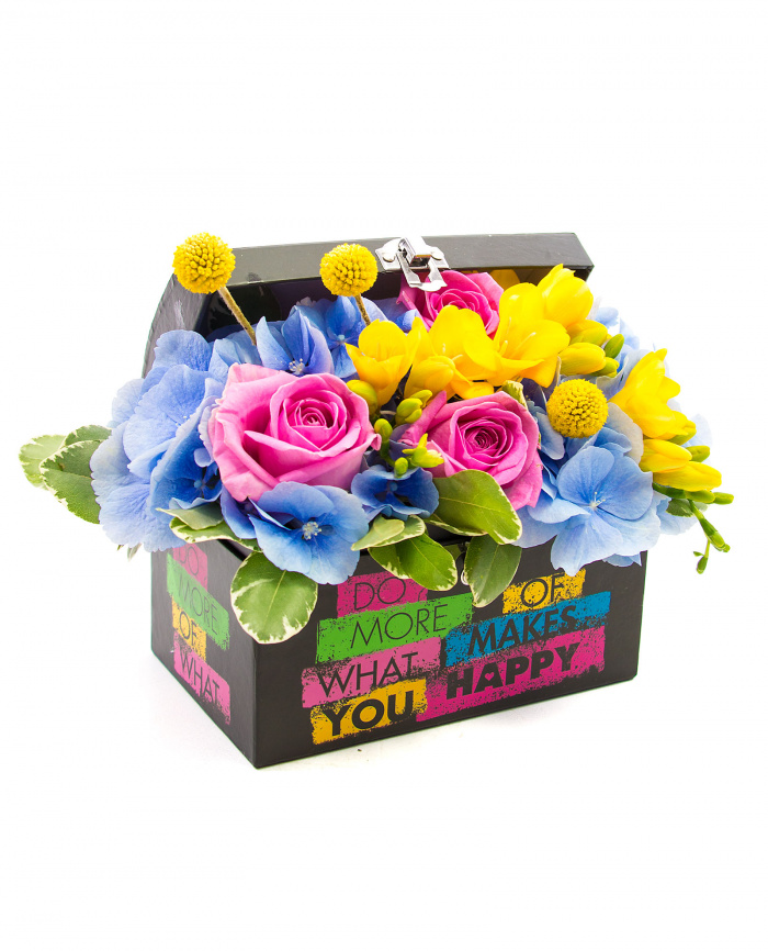 Cufar modern cu flori colorate – imaginea 3