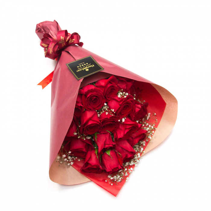 Buchet elegant 19 trandafiri rosii – imaginea 1