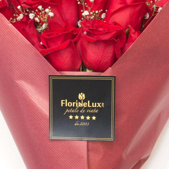 Buchet elegant 19 trandafiri rosii – imaginea 2