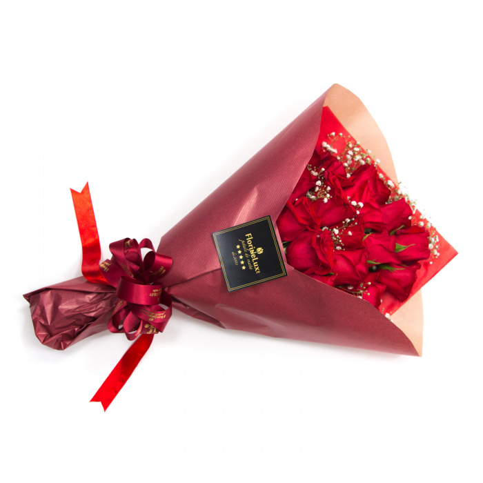 Buchet elegant 19 trandafiri rosii – imaginea 3