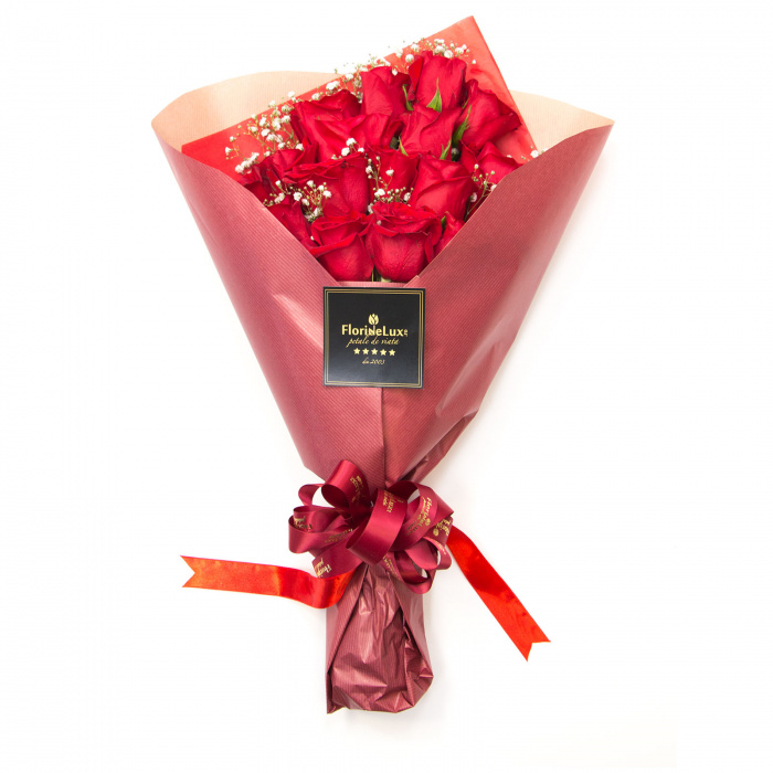 Buchet elegant 19 trandafiri rosii – imaginea 4