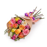 Trandafiri multicolori buchet elegant – Standard