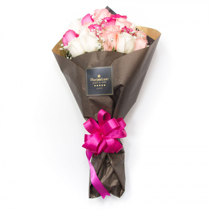 Luxury Pink Love - buchet trandafiri roz