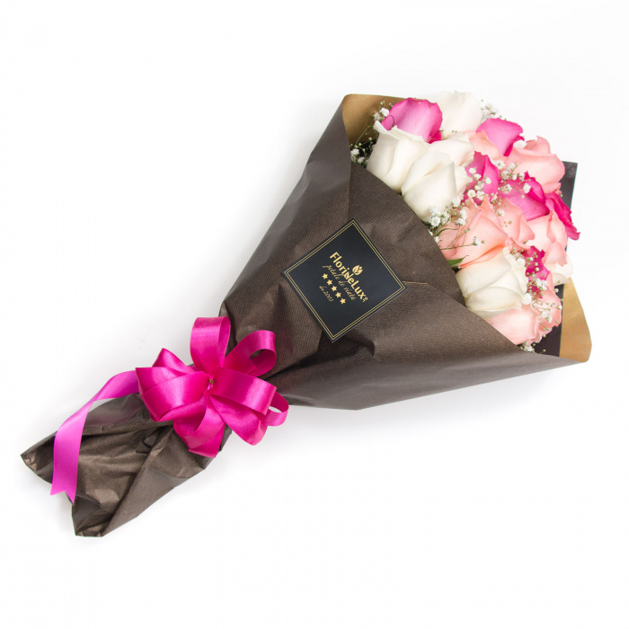 Luxury Pink Love - buchet trandafiri roz