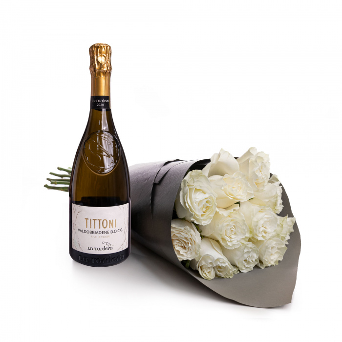 Trandafiri albi cu Prosecco – imaginea 1
