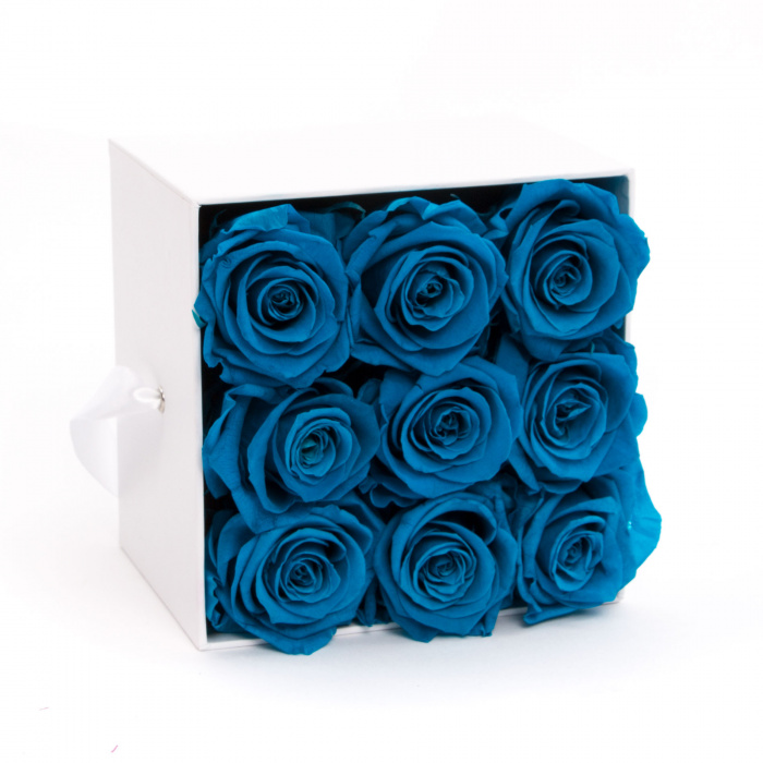 Cutie de lux Blue Heart si ursulet de plus – imaginea 2