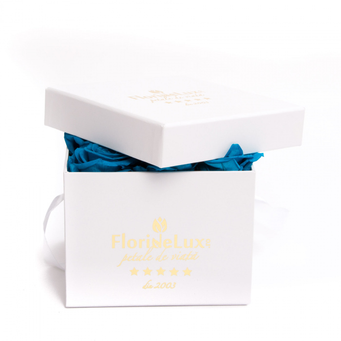 Cutie de lux Blue Heart si ursulet de plus – imaginea 3