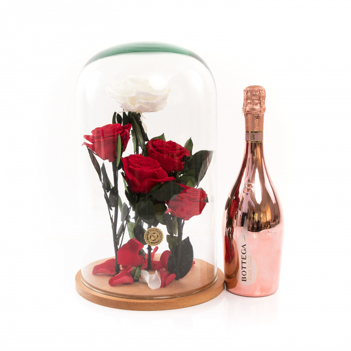 Trandafiri criogenati Garden of Eden si sampanie Rose – imaginea 1