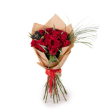 Buchet trandafiri in ambalaj romantic – Standard
