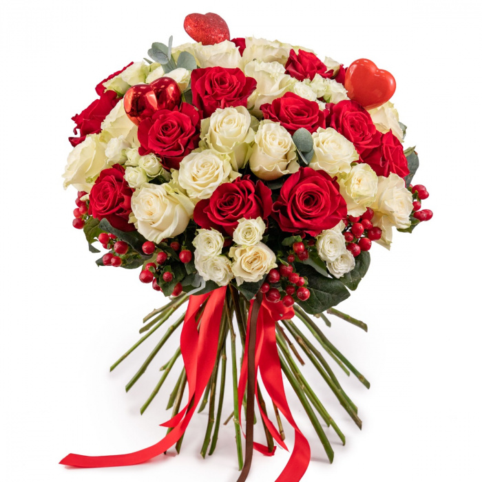 Buchet trandafiri Valentine Duet – imaginea 1