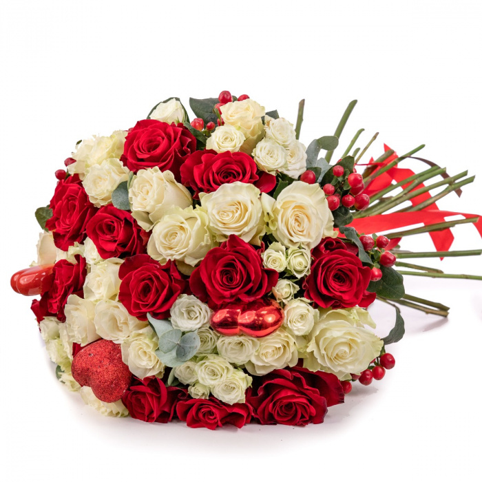 Buchet trandafiri Valentine Duet – imaginea 2
