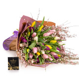 Buchet multicolor cu lalele – Floridelux