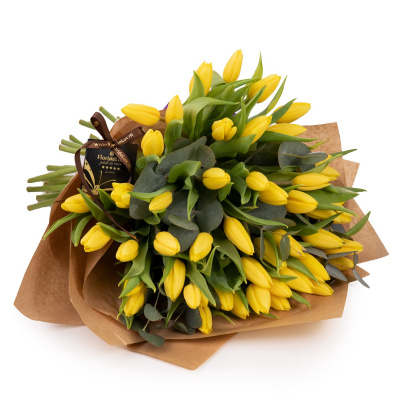 Buchet magnific lalele galbene