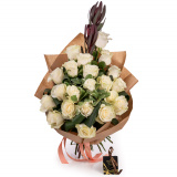 Trandafiri albi simplicity – Premium