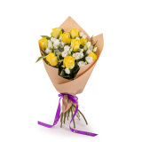 Buchet inedit trandafiri si lisianthus – Standard