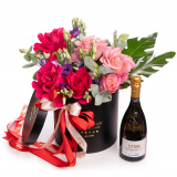 Aranjament trandafiri si Prosecco premium – Standard