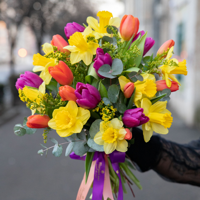 Buchet narcise si lalele „Nuantele Primaverii”