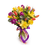 Buchet narcise si lalele „Nuantele Primaverii” – Floridelux