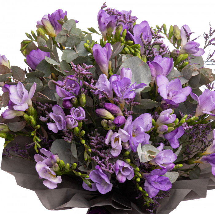 Buchet frezii mov Springtime – imaginea 2