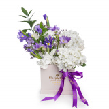 Aranjament floral in cutie Mysterious Girl – Floridelux