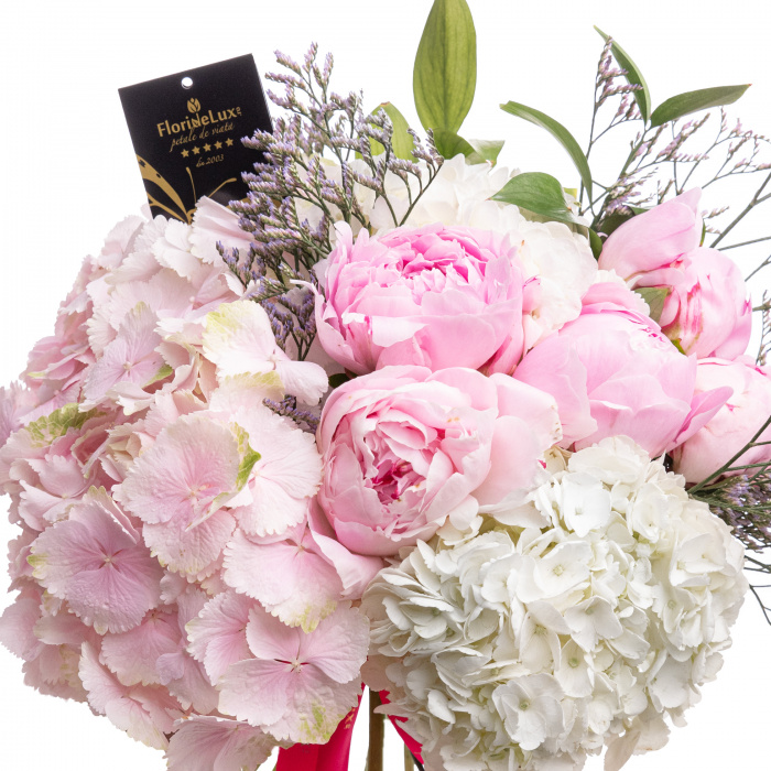 Buchet bujori si hortensii – imaginea 2