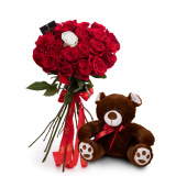 Buchet trandafiri rosii Love Elixir – Floridelux