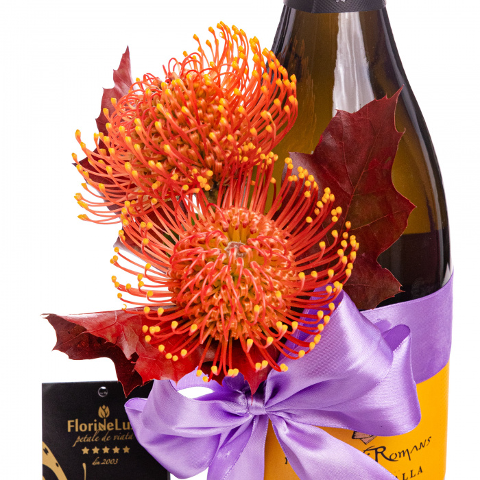 Prosecco Feudi di Romans cu decor floral de toamna – imaginea 2