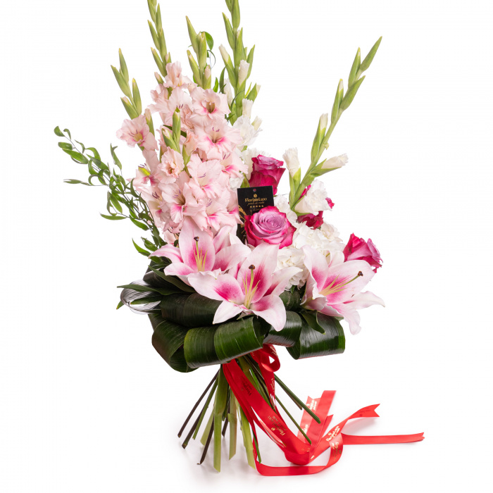 Buchet cu gladiole Sweet Romance – imaginea 1