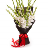 Buchet gladiole albe – Premium