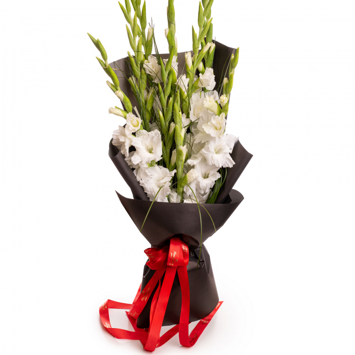 Buchet gladiole albe – imaginea 1