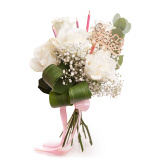 Buchet trandafiri albi si creioane colorate Back to School – Standard