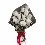 Buchet trandafiri de un alb perfect – Floridelux