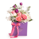 Cutie cu lalele, trandafiri si hortensii – Floridelux