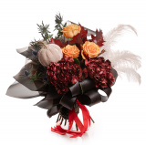 Buchet cu trandafiri si hortensii „Halloween Vibes” – Standard
