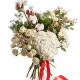 Buchet de iarna cu flori albe – Premium