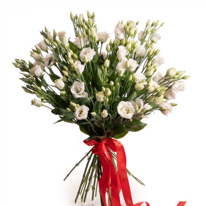 Buchet lisianthus alb – imaginea 1